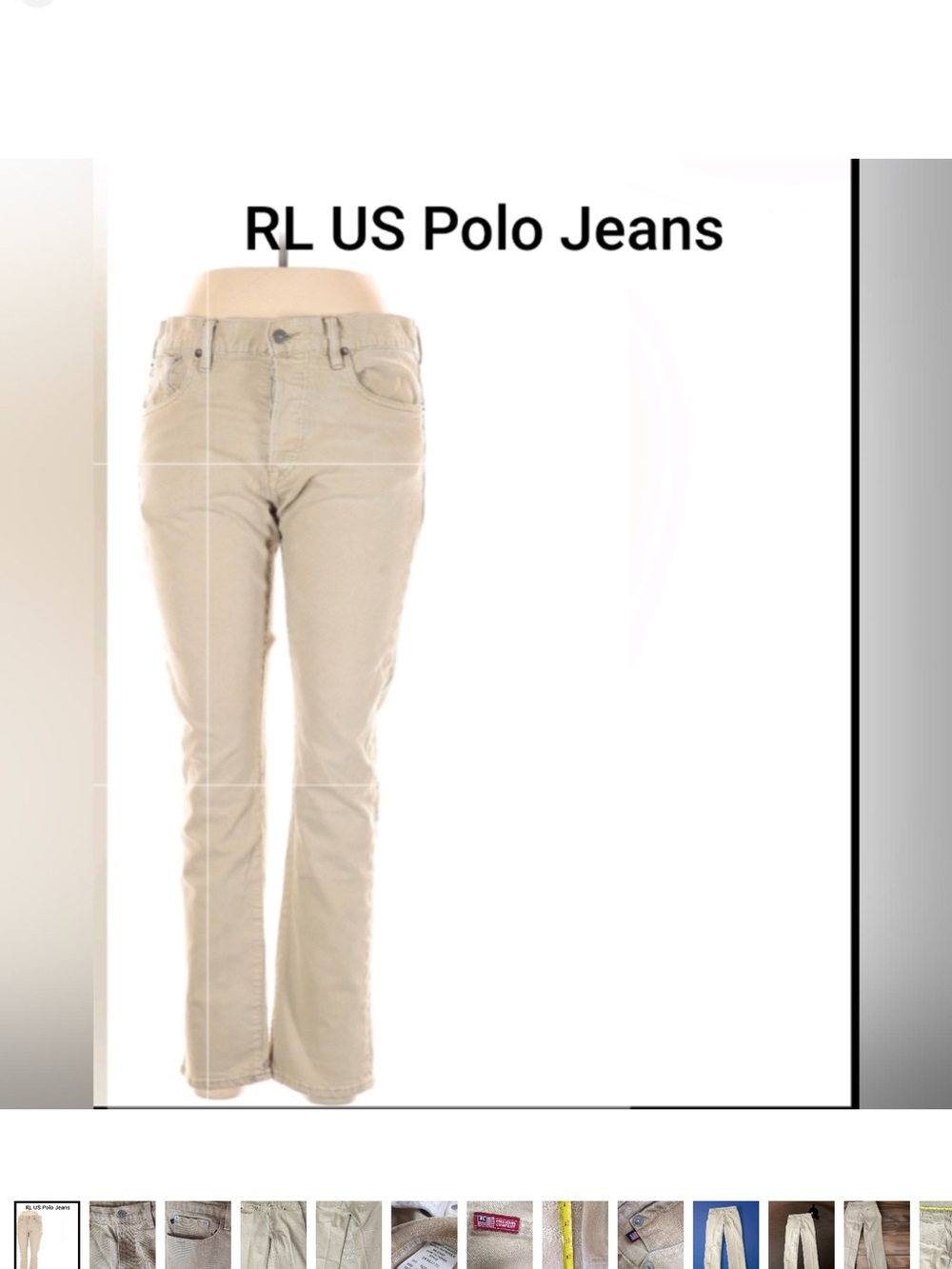 U.S. Polo Assn. Women's Straight Leg Jeans in Beige
